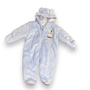 Carter's Baby Boy Fleece Blue Bunting Winter Zip-Up Snow Suit (3-6 Months)